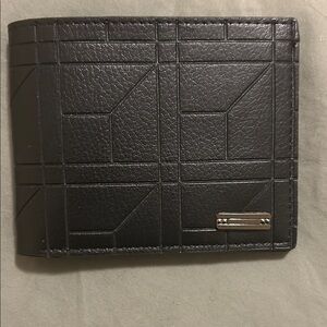 Elegant Black Geometric Men's Wallet